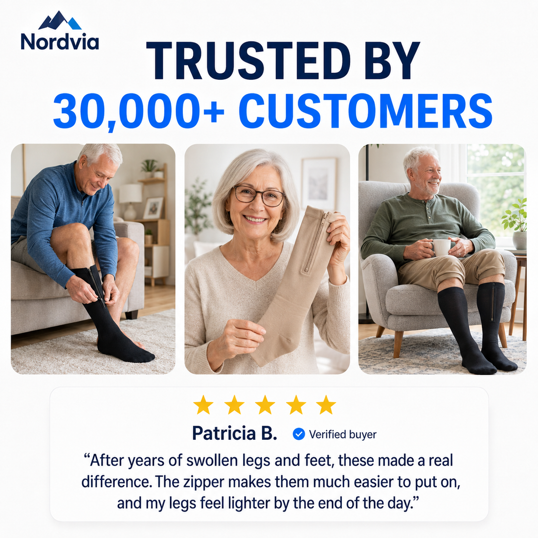 Zip-Up Compression Socks – Nordvia™